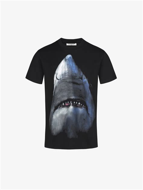 givenchy shark print t shirt|givenchy shark print jersey.